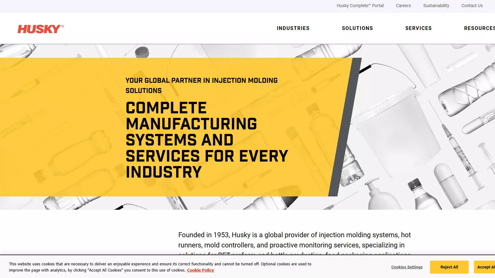 Husky Technologies Injection Molding Systems for Packaging and Plastic Products